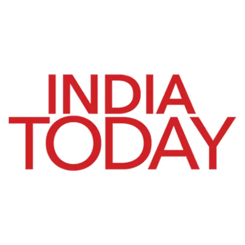 The logo of India Today features a bold modern design, representing a leading news publication in India.